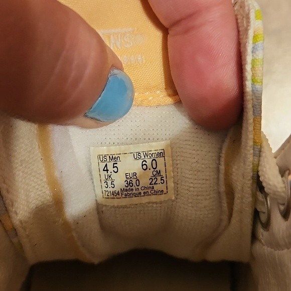 Vans Sk8-Hi Tops Tapered Swirl Lime Cream Men's 4.5 Women's 6 - Picture 9 of 9